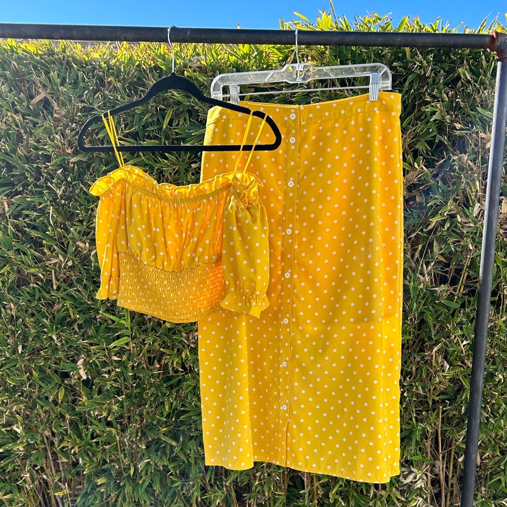 Polka Dot Matching Set - Top and Skirt included